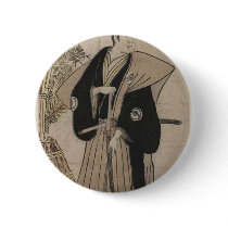 Vintage Samurai with Bamboo circa 1700s Button