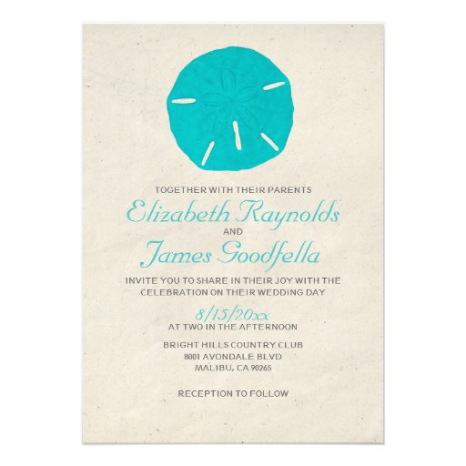 Vintage Sand Dollar Wedding Invitations