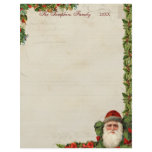 Vintage Santa and Holly Berry Christmas Letter flyers