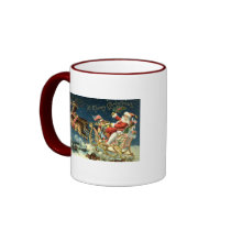 Vintage Santa and Sleigh Mug