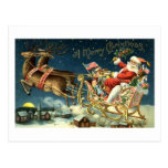 Vintage Santa and Sleigh Post Cards