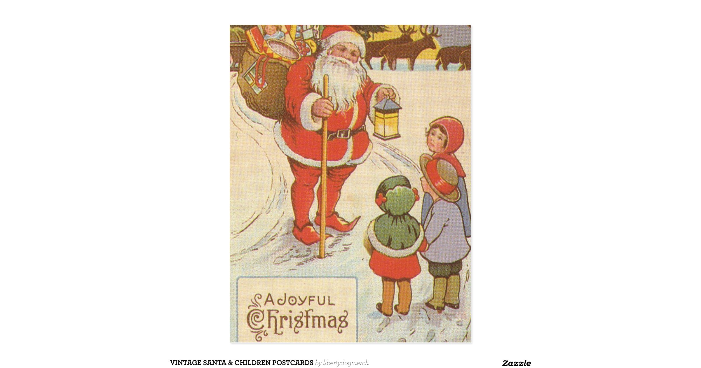Vintage santa children postcards rc9531dc898a64ba784039cb3e38c1719 