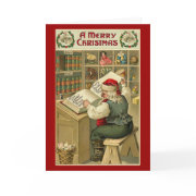 Vintage Santa Christmas Card card