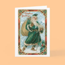 Vintage Santa Christmas Card