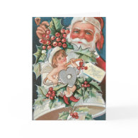 Vintage Santa Christmas Card card