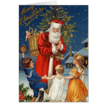 vintage SANTA christmas card