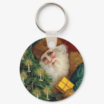 Vintage Santa - Christmas keychains by MyOtherPlanet Vintage Santa - Christmas keychains