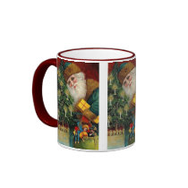 Vintage Santa - Christmas mugs by MyOtherPlanet Vintage Santa - Christmas mugs