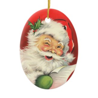 Vintage Santa Christmas Ornament