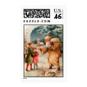 Vintage Santa Christmas Postage Stamps - by golden_oldies Vintage Santa Christmas Postage Stamps -