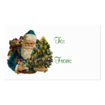 Vintage Santa & Christmas Tree  Gift Tags business cards