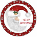 Vintage Santa Christmas Tree Ornament photo sculptures