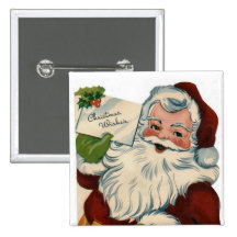 Vintage Santa Claus Button