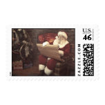 Vintage Santa Claus checking his list Postage Stamps