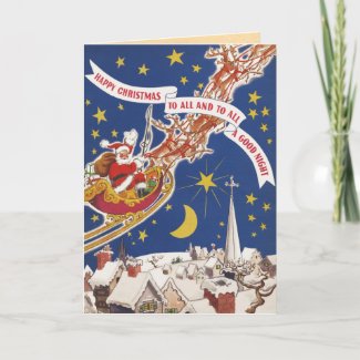 Vintage Santa Claus Christmas Card card