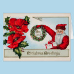 Vintage Santa Claus Christmas Card cards