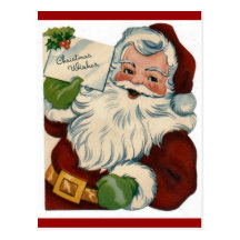 Vintage Santa Claus Face Gifts Postcard