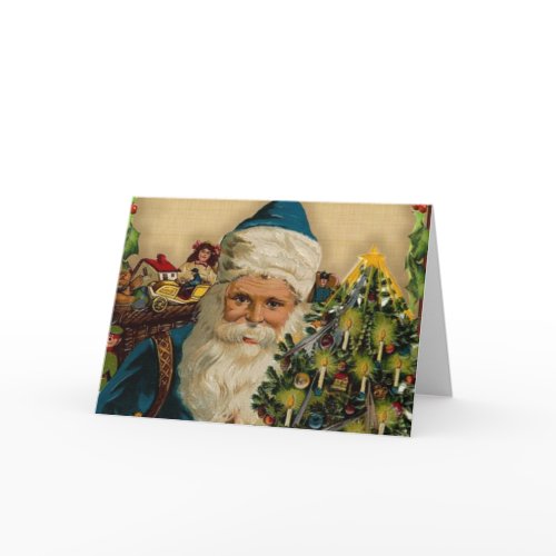 Vintage Santa Claus- Happy Holidays: Greeting Card card