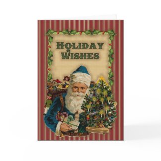 Vintage Santa Claus- Happy Holidays: Greeting Card card