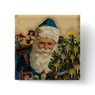 Vintage Santa Claus- Holiday Wishes: Buttons button