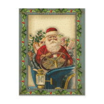 Vintage Santa Claus In Car: Postcards by occasions Vintage Santa Claus In Car: Postcards