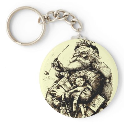 Vintage Santa Claus keychains
