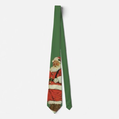 Vintage Santa Claus; Victorian Die Cut ties