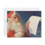 Vintage Santa Claus with his Naughty or Nice List Custom Announcement