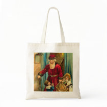 Vintage Santa Clause and Kids Bag