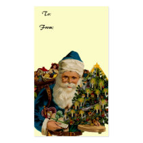 Vintage Santa Clause Present Gift Tag business cards