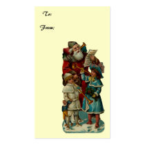 Vintage Santa Clause Present Gift Tag business cards
