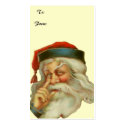 Vintage Santa Clause Present Gift Tag business cards by Vintage_Gifts Vintage Santa Clause Present Gift Tag business cards