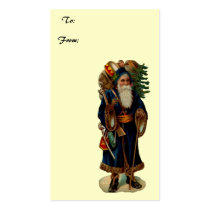 Vintage Santa Clause Present Gift Tag business cards