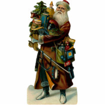 Vintage Santa Clause Sculpture magnet Photo Cutout