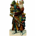 Vintage Santa Clause Sculpture Ornament Photo Sculpture