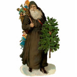 Vintage Santa Clause Sculpture Ornament Cut Out