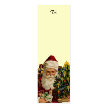 Vintage Santa Clause Skinny Present Gift Tag business cards