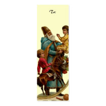 Vintage Santa Clause Skinny Present Gift Tag business cards