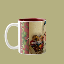 Vintage Santa: Coffee Mug mugs