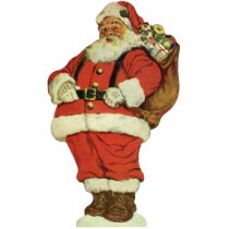 Vintage Santa, die cut photo sculptures