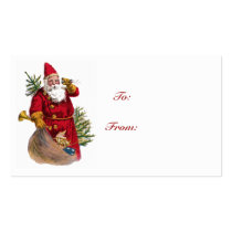 Tag do presente de Santa do vintage cartões-de-visita by forbes1954 Tag do presente de Santa do vintage cartões-de-visita
