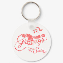 Vintage Santa Greetings keychains by grnidlady Vintage Santa Greetings keychains