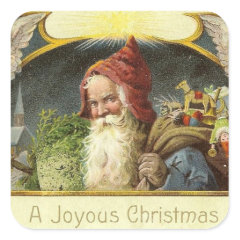 Vintage Santa Holiday Sticker