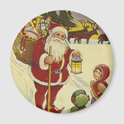 Vintage Santa II Magnets