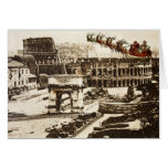 Vintage Santa in Rome Italy Christmas Card