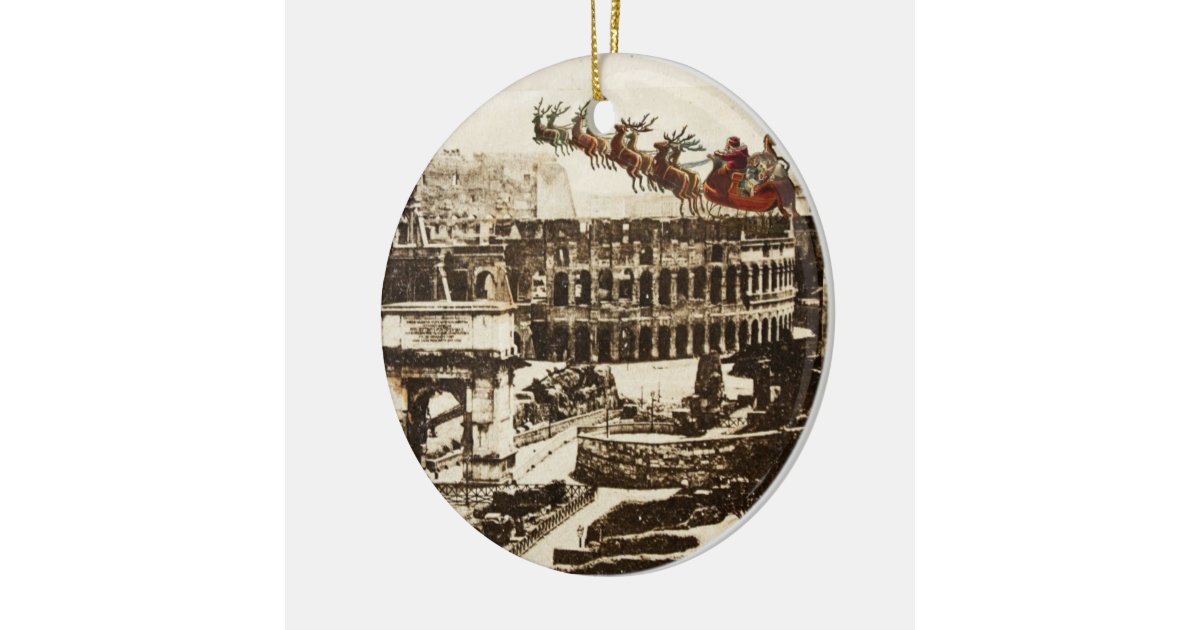 vintage santa in rome italy christmas ornament zazzle vintage santa in rome italy christmas ornament zazzle