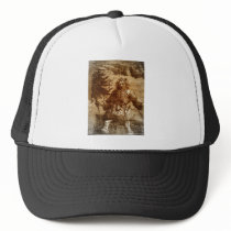 Vintage Santa in Sepia hats by scenesfromthepast Vintage Santa in Sepia hats