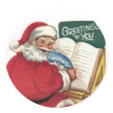 Vintage Santa Making a List Sticker by forbes1954 Vintage Santa Making a List Sticker