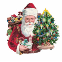 Vintage Santa Ornament photo sculptures by grnidlady Vintage Santa Ornament photo sculptures