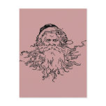 Vintage Santa Outline Post Cards